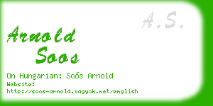 arnold soos business card