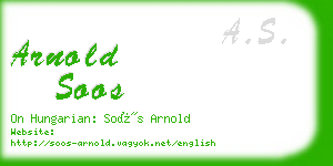 arnold soos business card